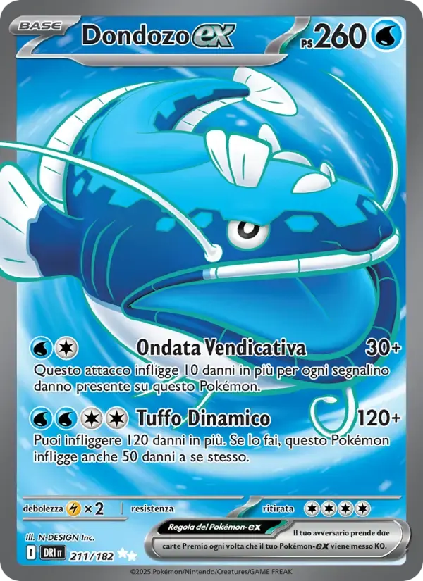 Dondozo-ex — Rivali Predestinati 211 Italian Pokémon card
