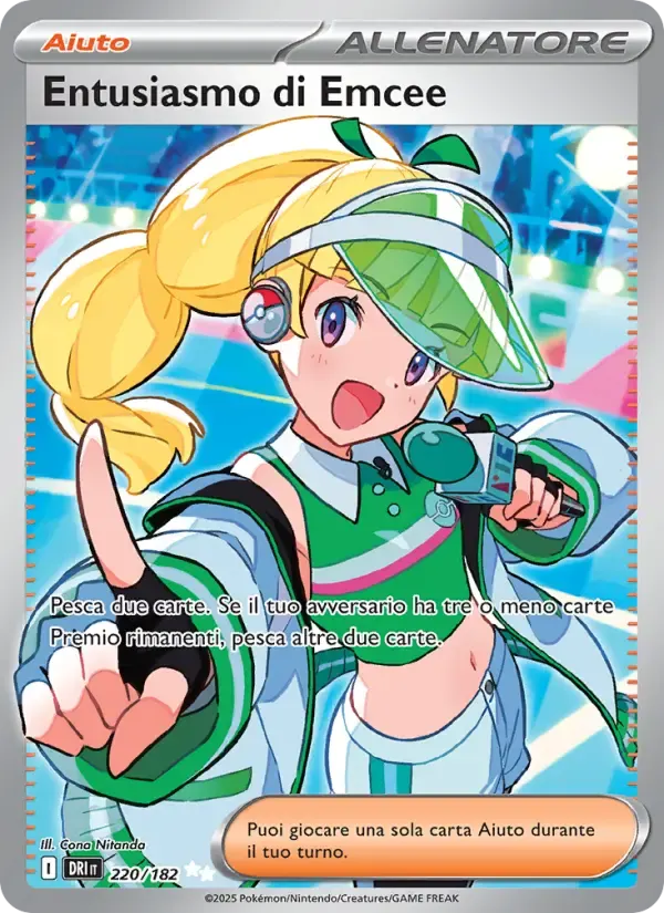 Entusiasmo di Emcee — Rivali Predestinati 220 Italian Pokémon card