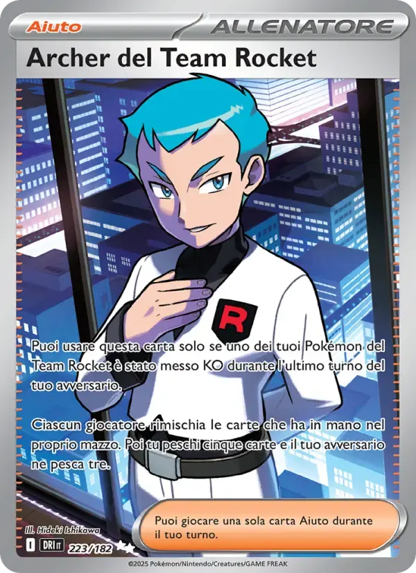 Archer del Team Rocket — Rivali Predestinati 223 Italian Pokémon card