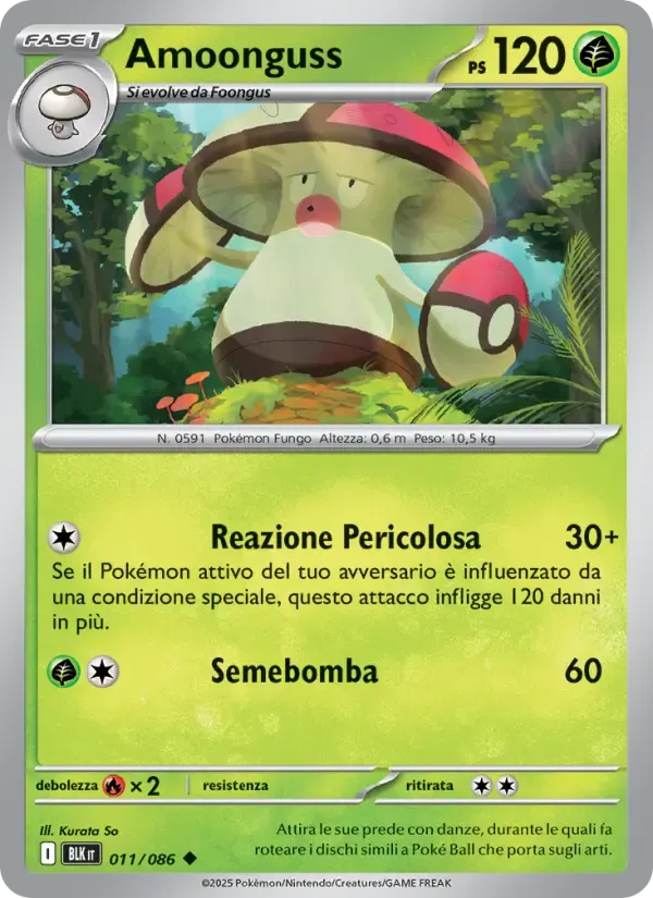 Amoonguss — Luce Nera 11 Italian Pokémon card