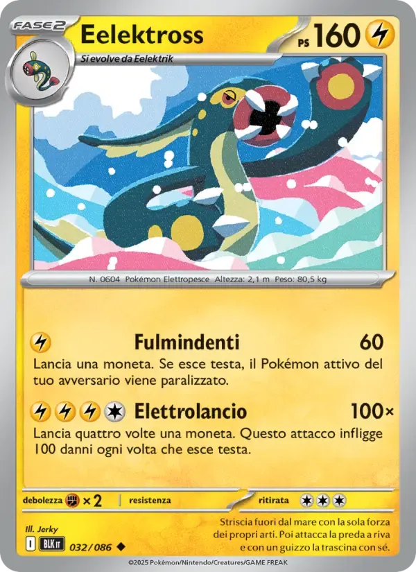 Eelektross — Luce Nera 32 Italian Pokémon card