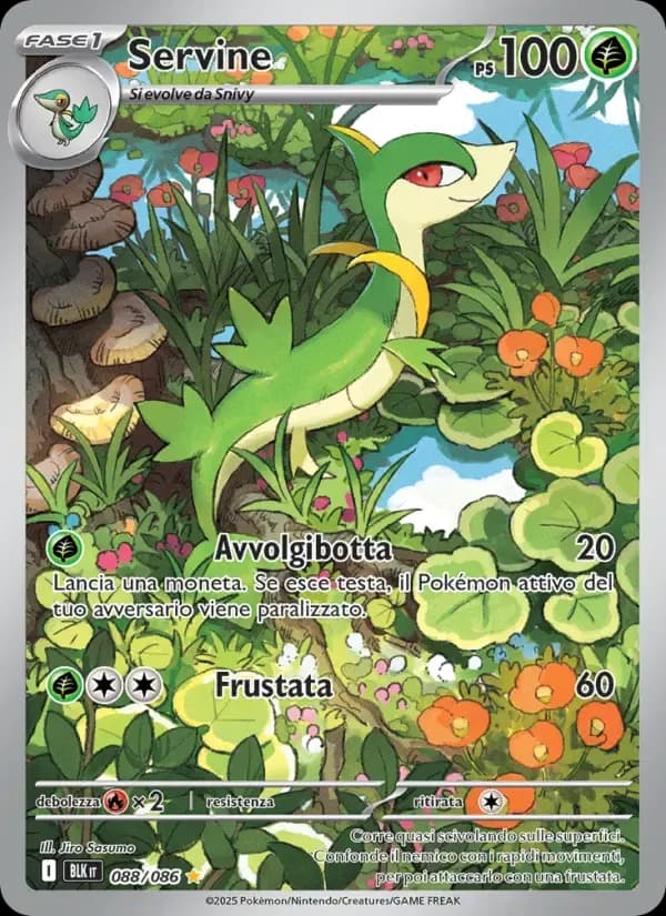 Servine — Luce Nera 88 Italian Pokémon card