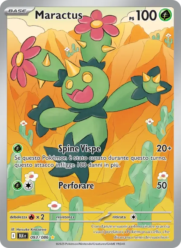 Maractus — Luce Nera 93 Italian Pokémon card