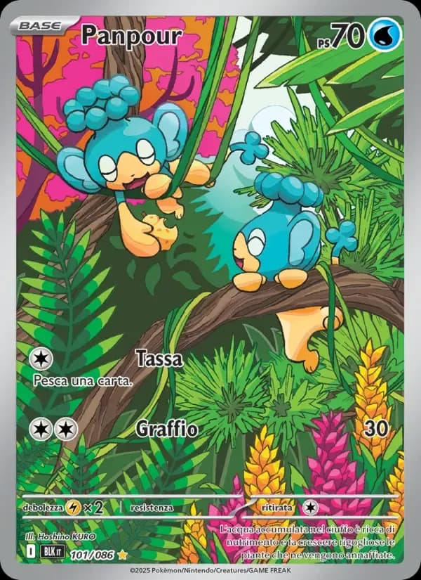 Panpour — Luce Nera 101 Italian Pokémon card
