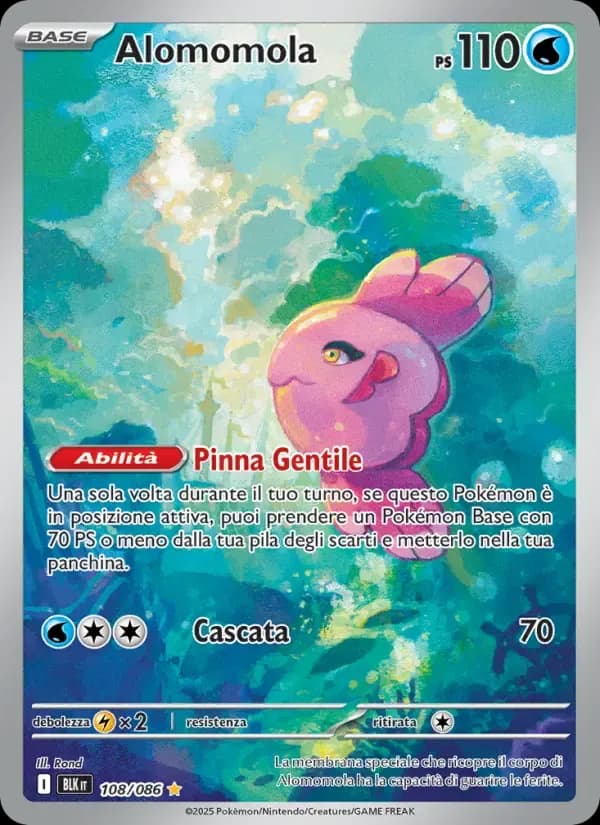 Alomomola — Luce Nera 108 Italian Pokémon card