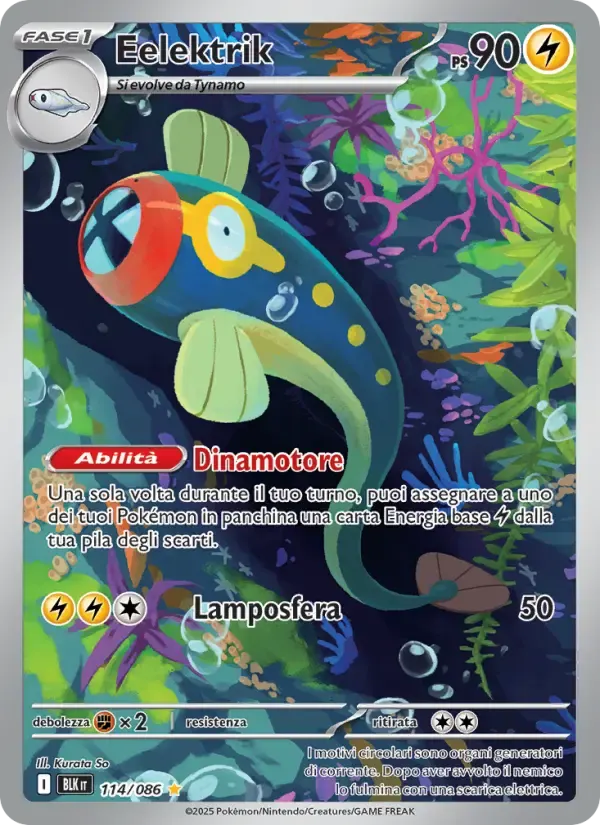 Eelektrik — Luce Nera 114 Italian Pokémon card