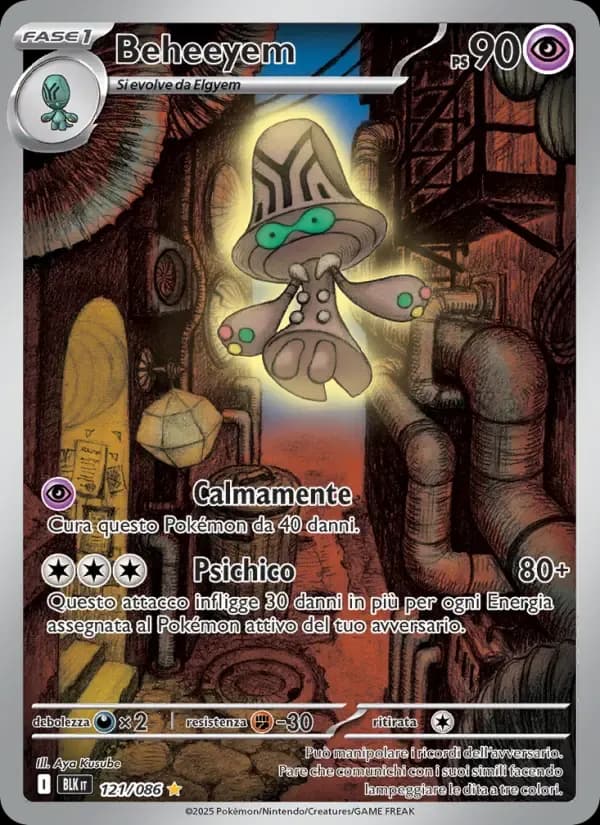 Beheeyem — Luce Nera 121 Italian Pokémon card