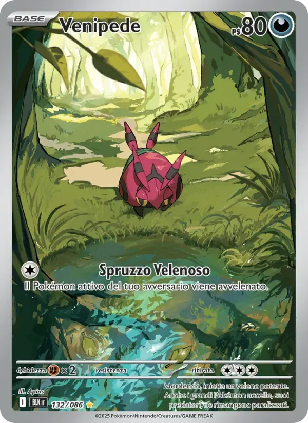 Venipede — Luce Nera 132 Italian Pokémon card
