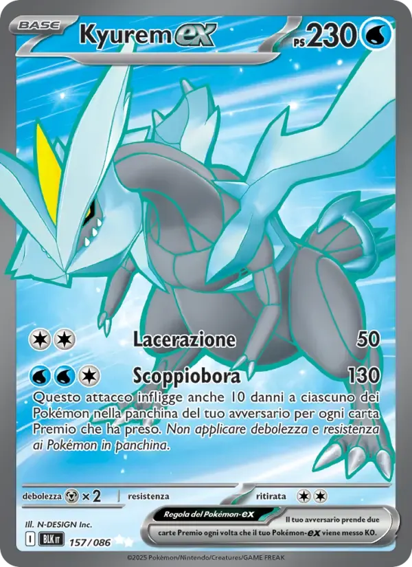 Kyurem-ex — Luce Nera 157 Italian Pokémon card
