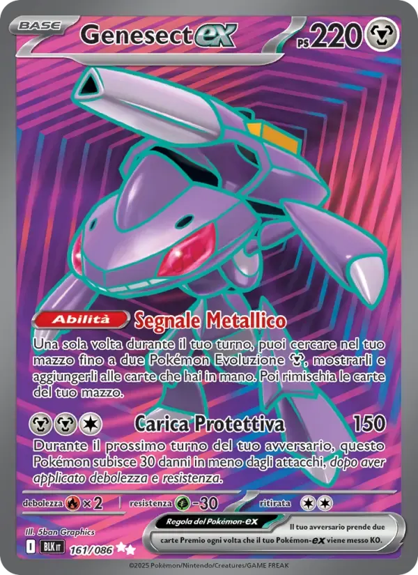 Genesect-ex — Luce Nera 161 Italian Pokémon card