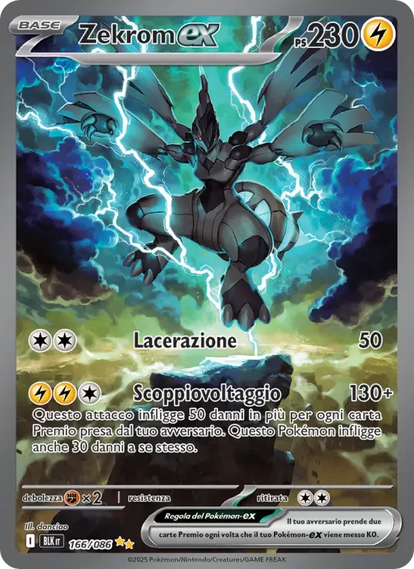 Zekrom-ex — Luce Nera 166 Italian Pokémon card