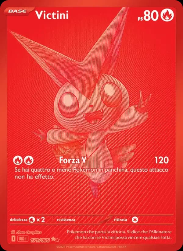Victini — Luce Nera 171 Italian Pokémon card