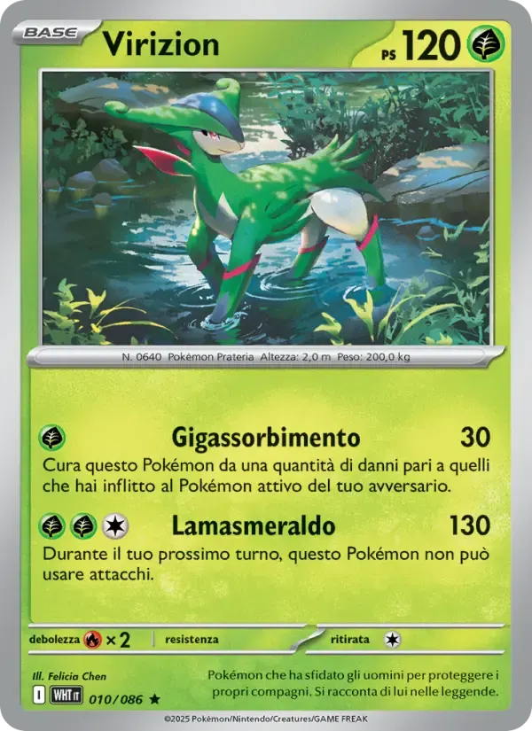 Virizion — Fuoco Bianco 10 Italian Pokémon card
