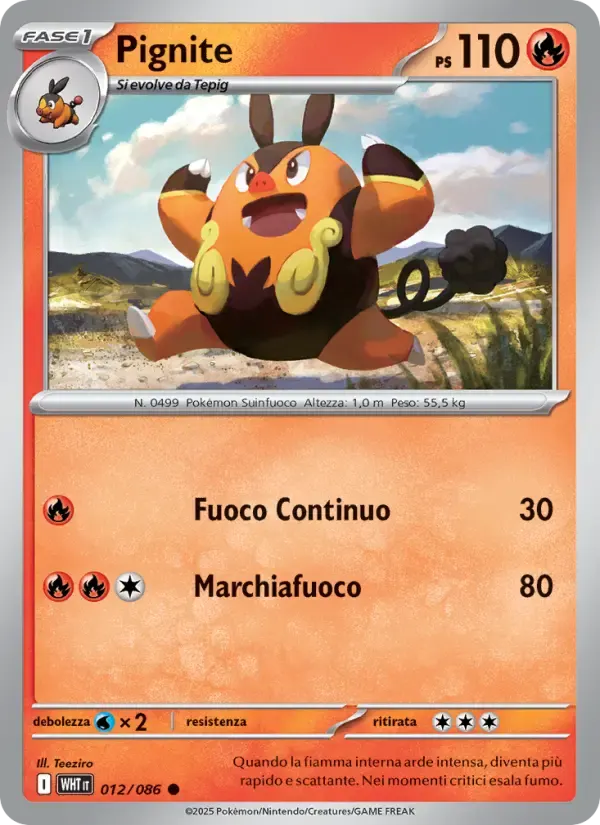 Pignite — Fuoco Bianco 12 Italian Pokémon card