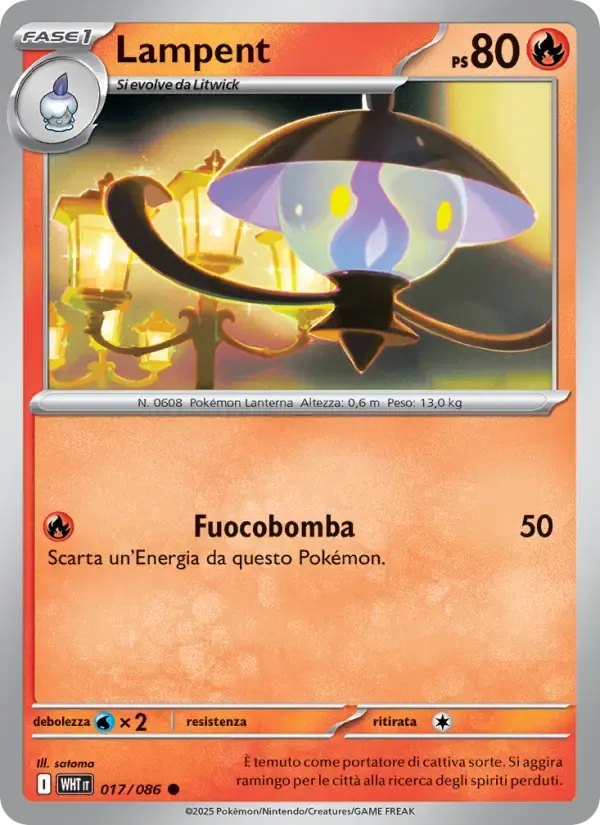 Lampent — Fuoco Bianco 17 Italian Pokémon card
