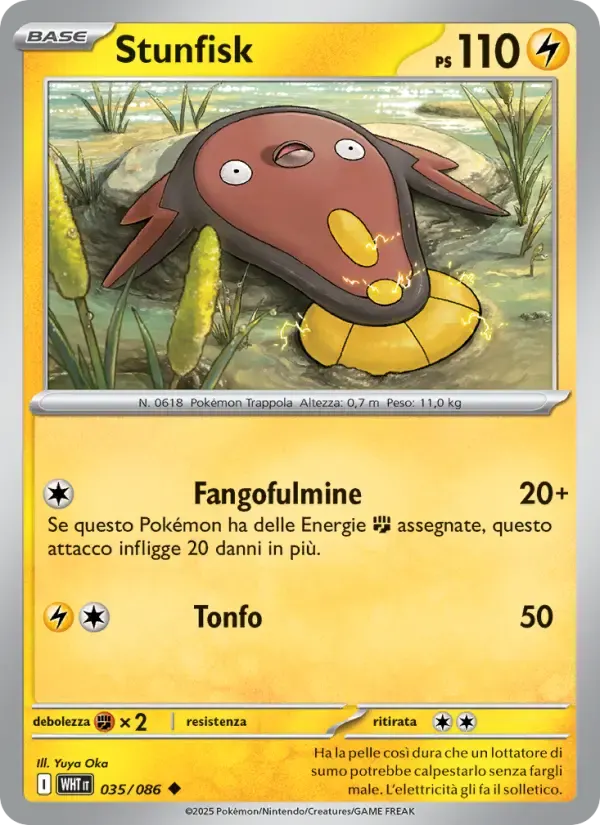 Stunfisk — Fuoco Bianco 35 Italian Pokémon card