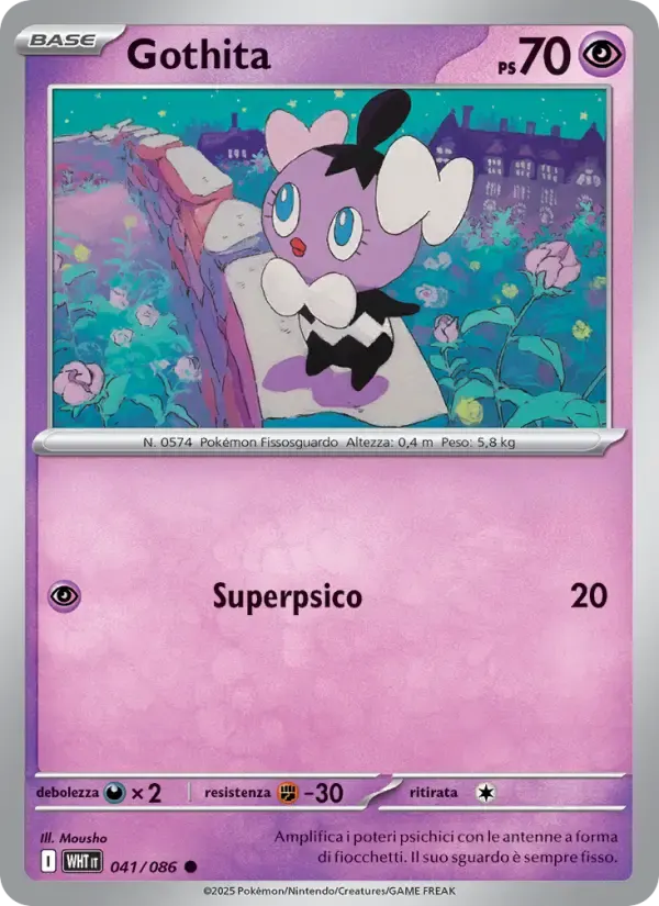 Gothita — Fuoco Bianco 41 Italian Pokémon card