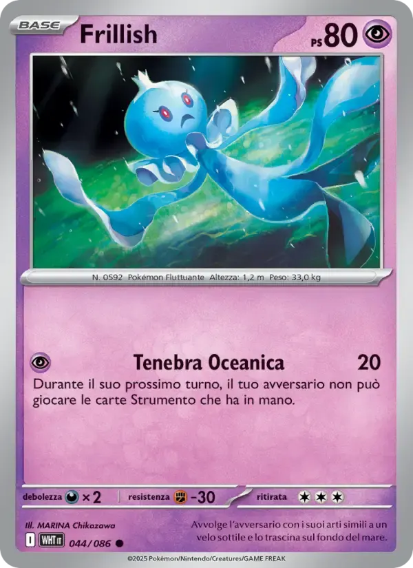 Frillish — Fuoco Bianco 44 Italian Pokémon card