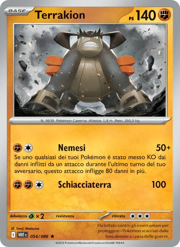 Terrakion — Fuoco Bianco 54 Italian Pokémon card