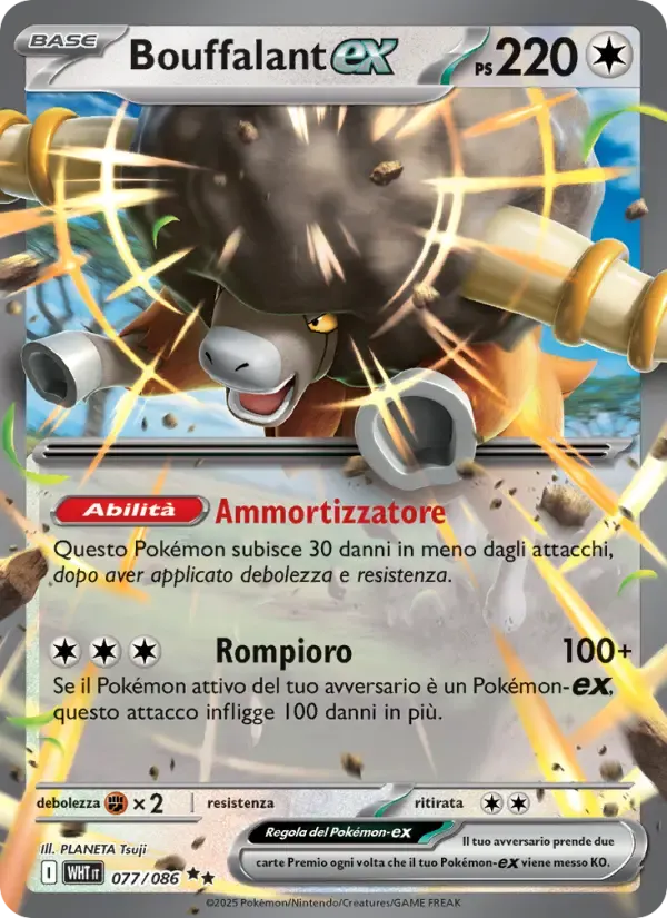 Bouffalant-ex — Fuoco Bianco 77 Italian Pokémon card