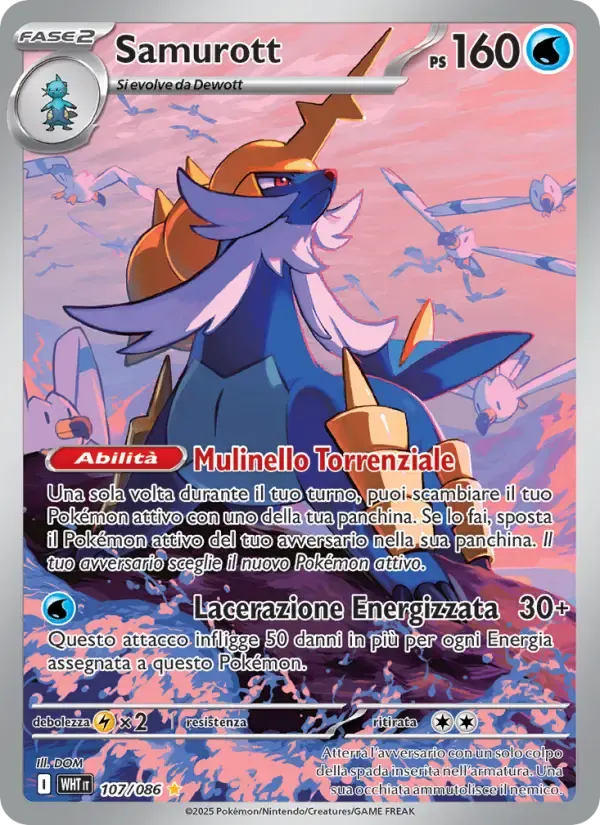 Samurott — Fuoco Bianco 107 Italian Pokémon card