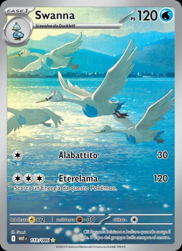 Swanna — Fuoco Bianco 110 Italian Pokémon card