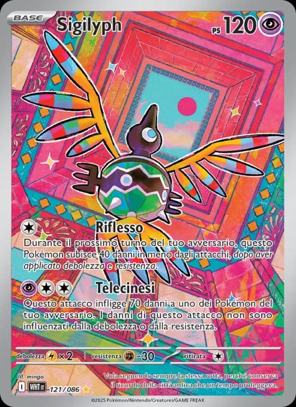 Sigilyph — Fuoco Bianco 121 Italian Pokémon card