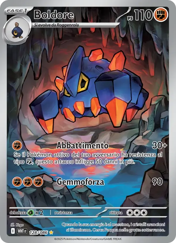 Boldore — Fuoco Bianco 128 Italian Pokémon card