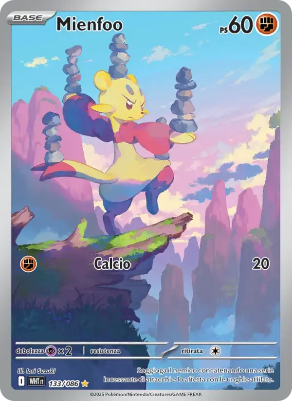 Mienfoo — Fuoco Bianco 133 Italian Pokémon card