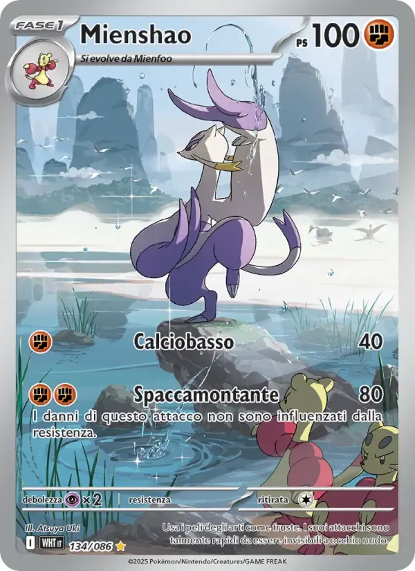 Mienshao — Fuoco Bianco 134 Italian Pokémon card