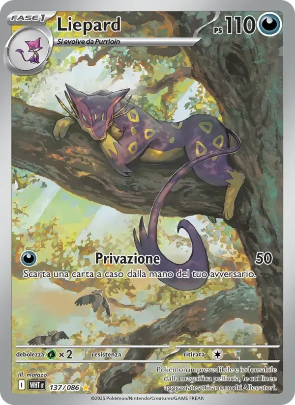 Liepard — Fuoco Bianco 137 Italian Pokémon card