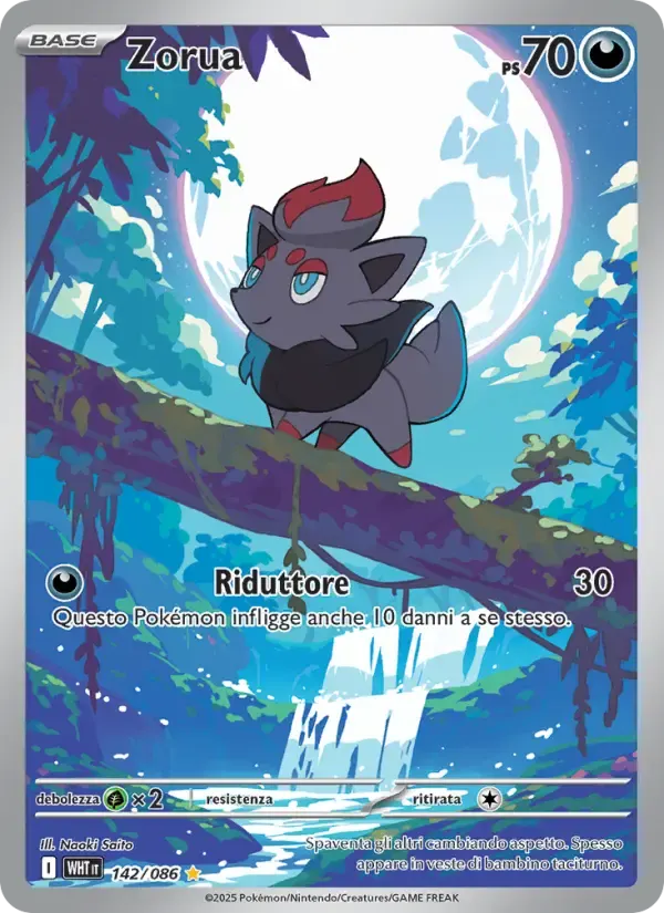 Zorua — Fuoco Bianco 142 Italian Pokémon card