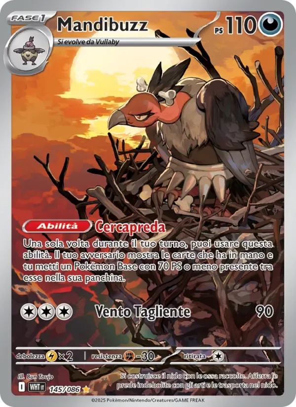 Mandibuzz — Fuoco Bianco 145 Italian Pokémon card