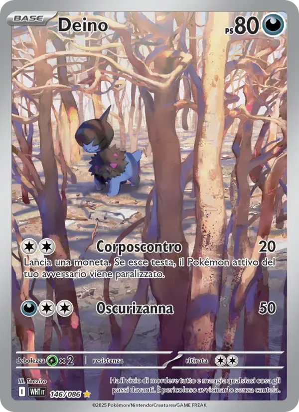 Deino — Fuoco Bianco 146 Italian Pokémon card