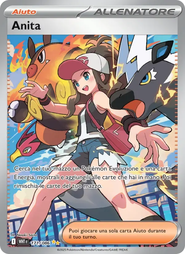 Anita — Fuoco Bianco 171 Italian Pokémon card
