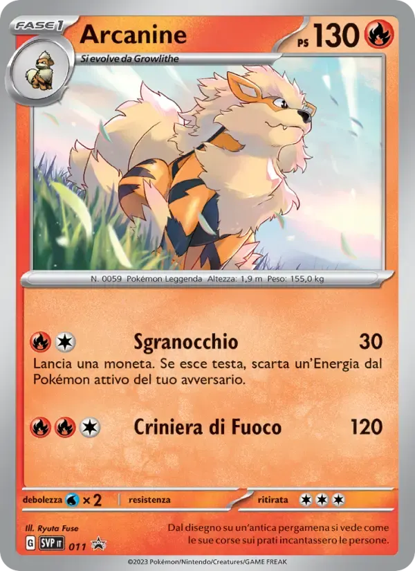 Arcanine — SVP Black Star Promos 11 Italian Pokémon card