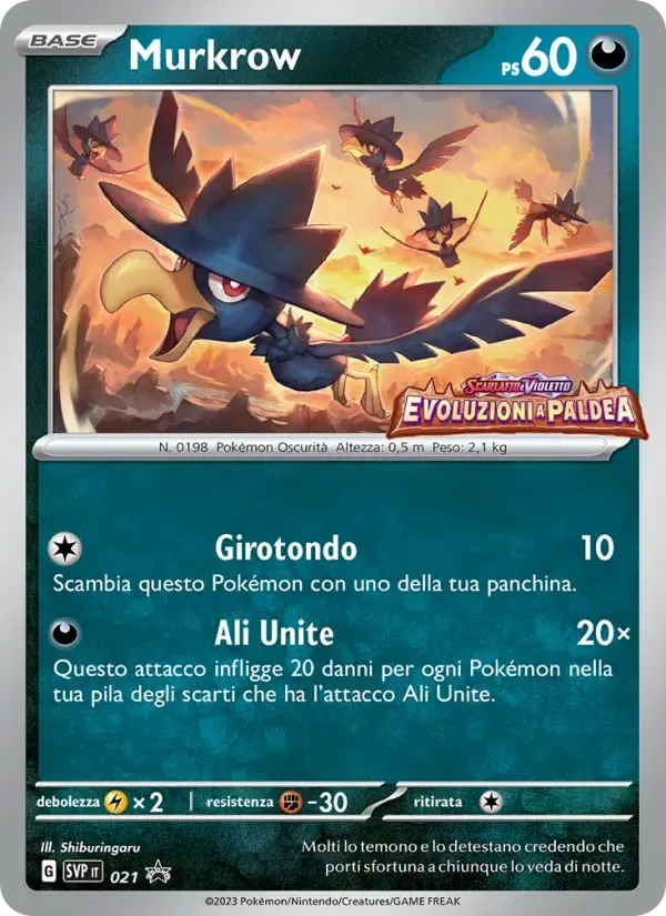 Murkrow — SVP Black Star Promos 21 Italian Pokémon card