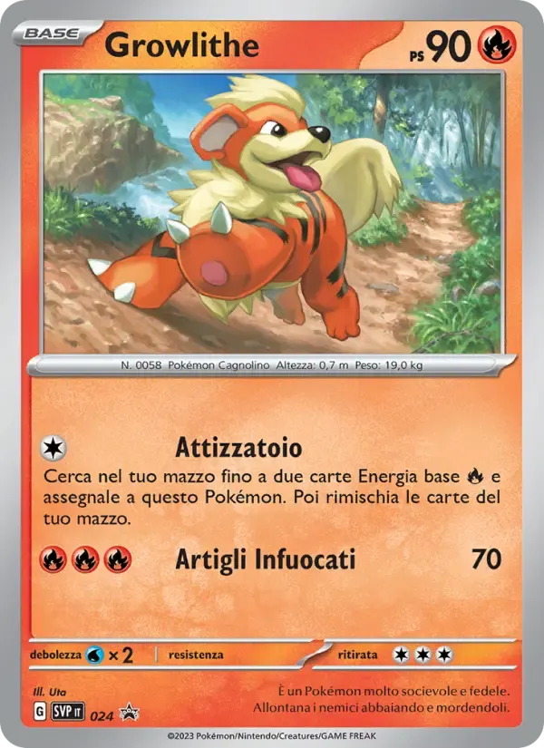 Growlithe — SVP Black Star Promos 24 Italian Pokémon card