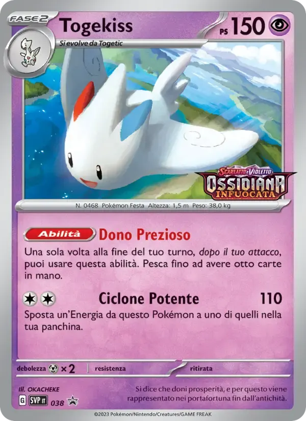 Togekiss — SVP Black Star Promos 38 Italian Pokémon card