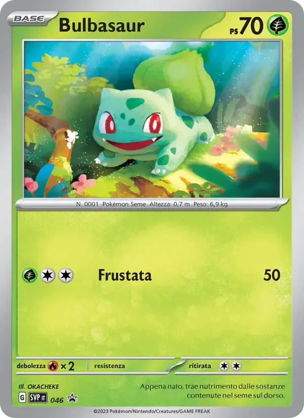 Bulbasaur — SVP Black Star Promos 46 Italian Pokémon card