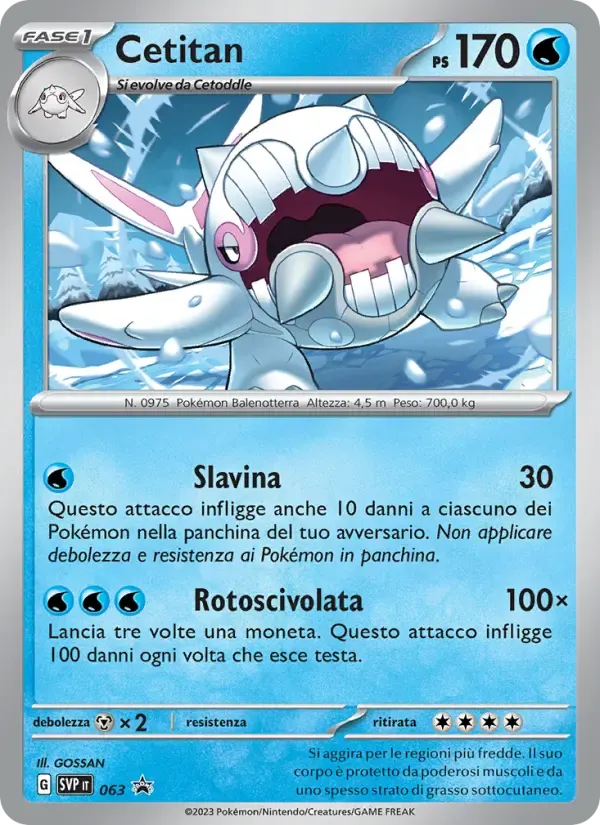 Cetitan — SVP Black Star Promos 63 Italian Pokémon card