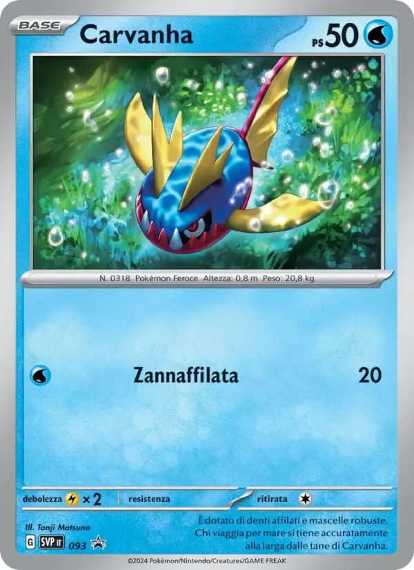 Carvanha — SVP Black Star Promos 93 Italian Pokémon card