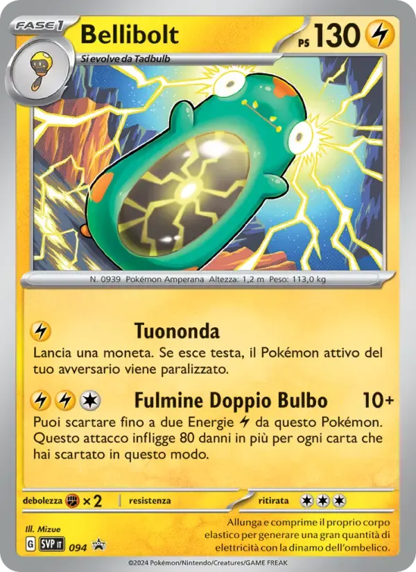 Bellibolt — SVP Black Star Promos 94 Italian Pokémon card