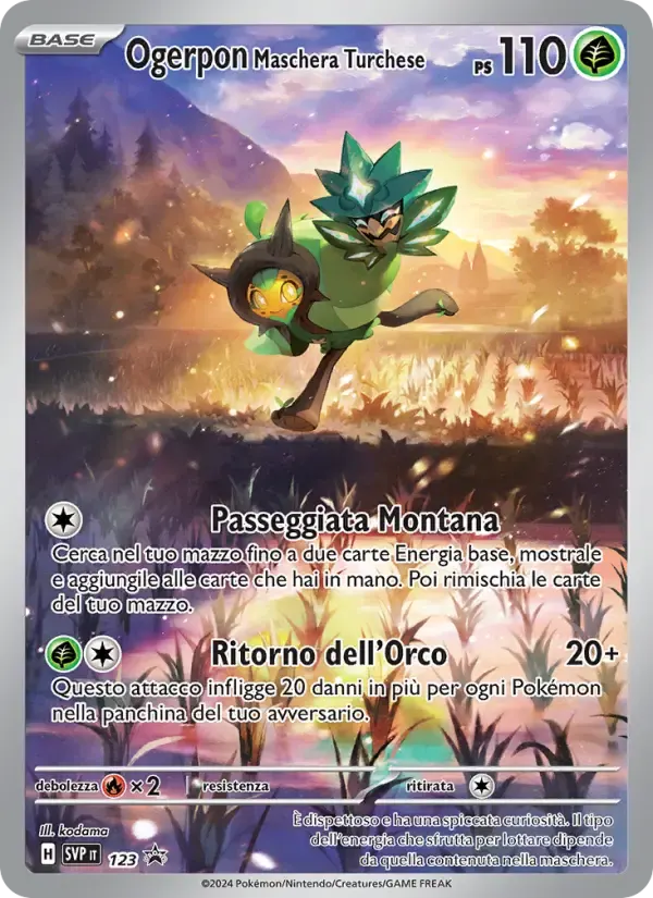 Ogerpon Maschera Turchese — SVP Black Star Promos 123 Italian Pokémon card