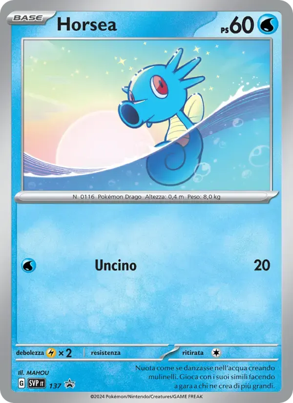 Horsea — SVP Black Star Promos 137 Italian Pokémon card