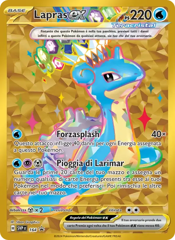 Lapras-ex — SVP Black Star Promos 164 Italian Pokémon card