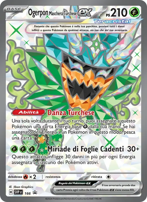 Ogerpon Maschera Turchese-ex — SVP Black Star Promos 166 Italian Pokémon card