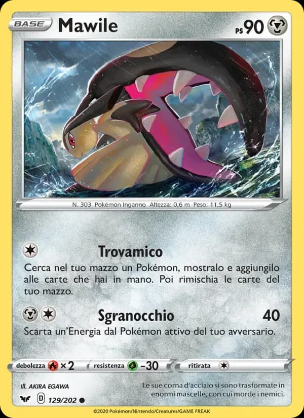 Mawile — Spada e Scudo 129 Italian Pokémon card