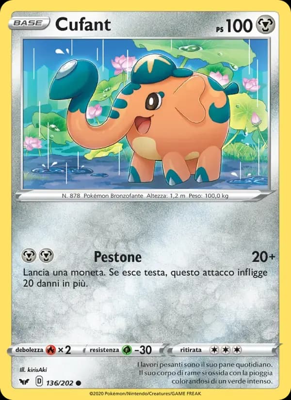 Cufant — Spada e Scudo 136 Italian Pokémon card