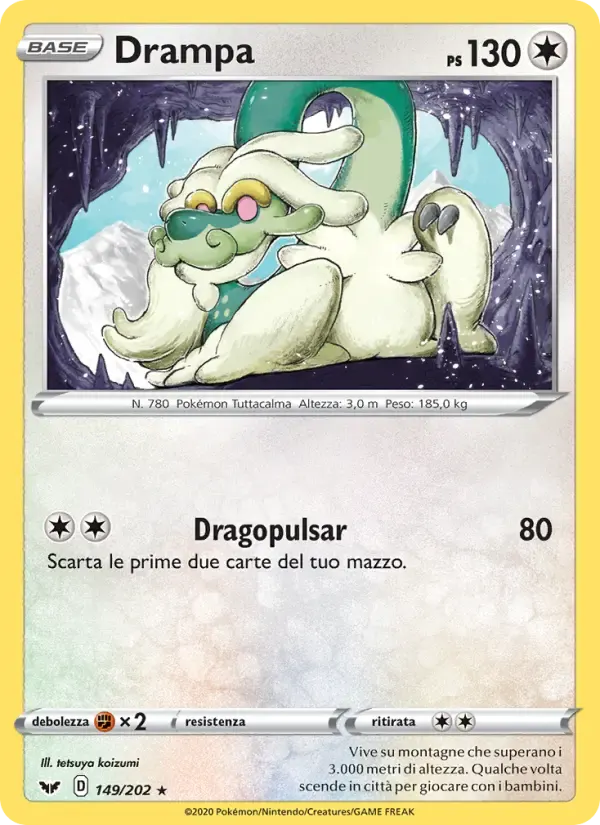 Drampa — Spada e Scudo 149 Italian Pokémon card